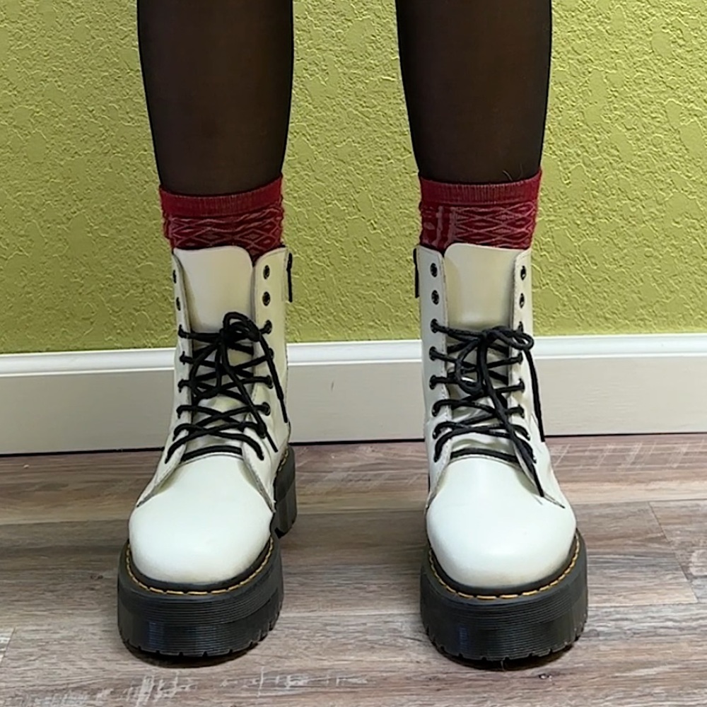Dr. Martens - White Platform Jadon